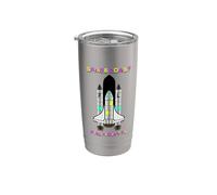 Funny and Cute Space Coast Palm Bay FL - Rosa|Amarillo Vaso térmico de acero inoxidable de doble pared