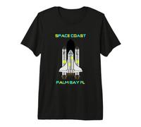 Funny and Cute Space Coast Palm Bay FL - Turquesa|Amarillo Camiseta Premium