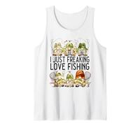 Funny Angler Gnomes Graphic For Fisherman Who Loves Fishing Camiseta sin Mangas