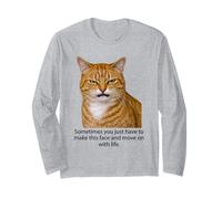 Funny Angry Annoyed Cat Face Meme Unimpressed Orange Cat Pun Manga Larga