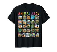 Funny Animal Alphabet A-Z ABCs Learning Letters for Kids Camiseta gráfica económica