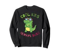 Funny Animal Cool Kids Always Smile, Crocodile Alligator Sudadera
