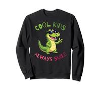 Funny Animal Cool Kids Always Smile, Crocodile Alligator Sudadera