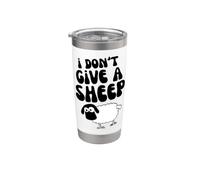 Funny Animal Lover Lamb Pun I Don't Give a Sheep Vaso térmico de acero inoxidable de doble pared