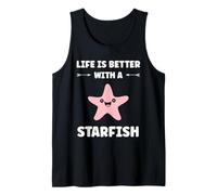 Funny Animal Ocean Life is Better with a Starfish Camiseta sin Mangas