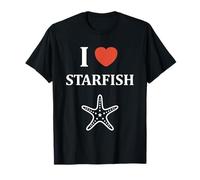 Funny Animal Ocean Minimalist Simple i Love Starfish Camiseta