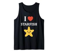 Funny Animal Ocean Minimalist Simple i Love Starfish Camiseta sin Mangas