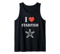 Funny Animal Ocean Minimalist Simple i Love Starfish Camiseta sin Mangas