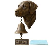 Funny Animal Welcome Doorbell,Retro Bulldog Pug West Highland White Terrier Hanging Bell,Wall-Mounted Resin Decorative Doorbells for Farmhouse Yard Garden (Style g, 13*9.5*27cm/5.1*3.7*10.6in)