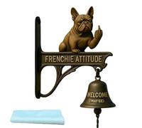Funny Animal Welcome Doorbell,Retro Bulldog Pug West Highland White Terrier Hanging Bell,Wall-Mounted Resin Decorative Doorbells for Farmhouse Yard Garden (Style l, 13*9.5*27cm/5.1*3.7*10.6in)