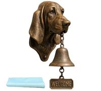 Funny Animal Welcome Doorbell,Retro Bulldog Pug West Highland White Terrier Hanging Bell,Wall-Mounted Resin Decorative Doorbells for Farmhouse Yard Garden (Style a, 13*9.5*27cm/5.1*3.7*10.6in)