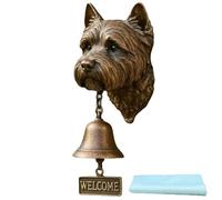 Funny Animal Welcome Doorbell,Retro Bulldog Pug West Highland White Terrier Hanging Bell,Wall-Mounted Resin Decorative Doorbells for Farmhouse Yard Garden (Style k, 13*9.5*27cm/5.1*3.7*10.6in)