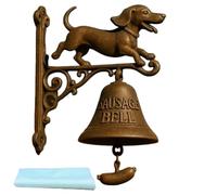 Funny Animal Welcome Doorbell,Retro Bulldog Pug West Highland White Terrier Hanging Bell,Wall-Mounted Resin Decorative Doorbells for Farmhouse Yard Garden (Style o, 13*9.5*27cm/5.1*3.7*10.6in)