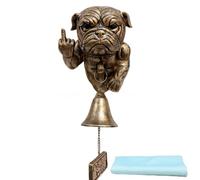 Funny Animal Welcome Doorbell,Retro Bulldog Pug West Highland White Terrier Hanging Bell,Wall-Mounted Resin Decorative Doorbells for Farmhouse Yard Garden (Style m, 13*9.5*27cm/5.1*3.7*10.6in)