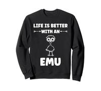 Funny Animals Emus Bird Quote Life is Better with an emu Sudadera