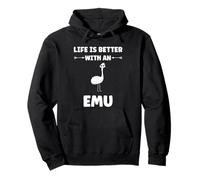 Funny Animals Emus Bird Quote Life is Better with an emu Sudadera con Capucha