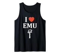 Funny Animals Emus Minimalist Bird Simple i Love emu Camiseta sin Mangas