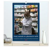 Funny animals in a pharmacist outfit (High Quality Premium Wall Calendar 2026 DIN A2 portrait),CALVENDO 12 Month Wall Calendar: Enjoy a year full of funny animals in a pharmacist outfit