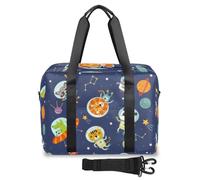 Funny Animals in Space - Bolsas de viaje para mujeres, hombres, niñas y niños, bolsa de fin de semana, bolsa de viaje grande de 32 L, bolsa de viaje para viajes, deportes, gimnasio, color, Big,
