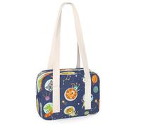 Funny Animals in Space - Pequeñas bolsas de lona deportivas para gimnasio, ligera, casual, bolsa organizadora de deportes para niños, niñas, niños, mujeres y hombres