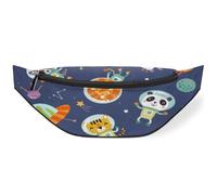 Funny Animals in Space - Riñonera para hombres, mujeres, niños, niñas, niños, niñas, deportes, senderismo, correr, bolsa de cinturón, color, M, Organizador de bolsas