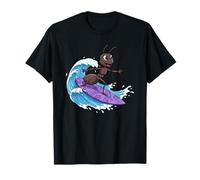 Funny Ant está surfeando una ola del océano 1 - Fan Fun Camiseta