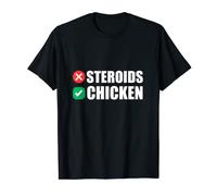 Funny Anti Steroids Natty Chicken Weightlifting Gym Camiseta