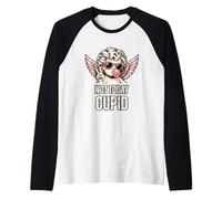 Funny Anti Valentines Day Not Today Cupid Humor Men Women Camiseta Manga Raglan