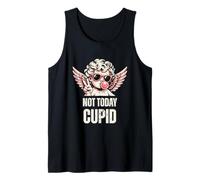 Funny Anti Valentines Day Not Today Cupid Humor Men Women Camiseta sin Mangas