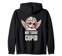 Funny Anti Valentines Day Not Today Cupid Humor Men Women Sudadera con Capucha