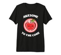 Funny Apple Awesome To The Core Cute Kawaii Fruit Food Juego de Palabras Camiseta Premium