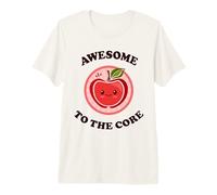 Funny Apple Awesome To The Core Cute Kawaii Fruit Food Juego de Palabras Camiseta Premium