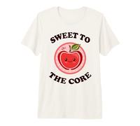 Funny Apple Sweet To The Core Lindo Kawaii Fruta Comida Juego de Palabras Camiseta Premium