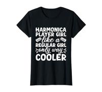 Funny Armónica Player Girl Like A Regular Only Cooler Camiseta