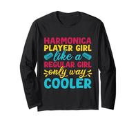 Funny Armónica Player Girl Like A Regular Only Cooler Manga Larga