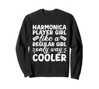 Funny Armónica Player Girl Like A Regular Only Cooler Sudadera