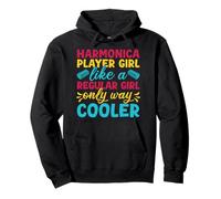 Funny Armónica Player Girl Like A Regular Only Cooler Sudadera con Capucha