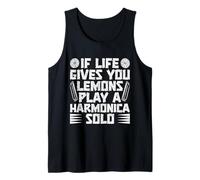 Funny Armónica Player If Life Gives You Lemon Play Armónica Camiseta sin Mangas