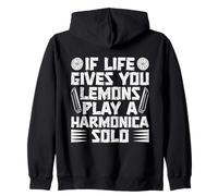 Funny Armónica Player If Life Gives You Lemon Play Armónica Sudadera con Capucha