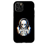 Funny Astronaut Alien Flipping Middle Finger Carcasa para iPhone 11 Pro