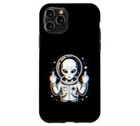 Funny Astronaut Alien Flipping Middle Finger Carcasa para iPhone 11 Pro