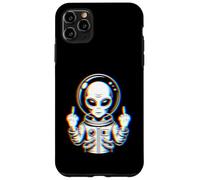 Funny Astronaut Alien Flipping Middle Finger Carcasa para iPhone 11 Pro MAX