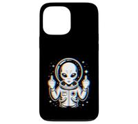 Funny Astronaut Alien Flipping Middle Finger Carcasa para iPhone 13 Pro MAX