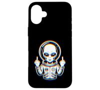 Funny Astronaut Alien Flipping Middle Finger Carcasa para iPhone 16 Plus