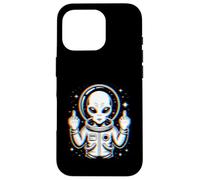 Funny Astronaut Alien Flipping Middle Finger Carcasa para iPhone 16 Pro