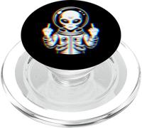 Funny Astronaut Alien Flipping Middle Finger PopSockets PopGrip para MagSafe