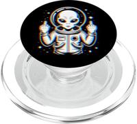 Funny Astronaut Alien Flipping Middle Finger PopSockets PopGrip para MagSafe
