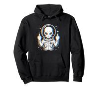 Funny Astronaut Alien Flipping Middle Finger Sudadera con Capucha