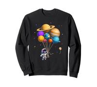 Funny Astronaut Planets Gift Astronomy Solar Sysyem Balloons Sudadera