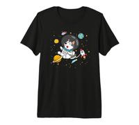 Funny Astronaut Space Kids Boys Girls Alaskan Malamute Lover Camiseta Premium